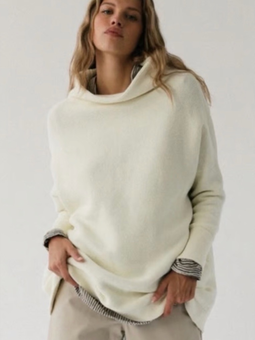 Free People Ottoman Slouchy Tunic Parchment Size Small
